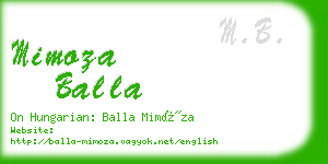 mimoza balla business card